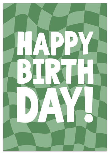 Picture of Happy Birthday Green Check