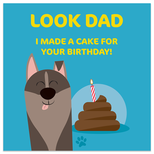 Picture of       Dog Cake Dad Square