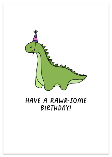 Picture of Birthday Dinosaur Rawr-some