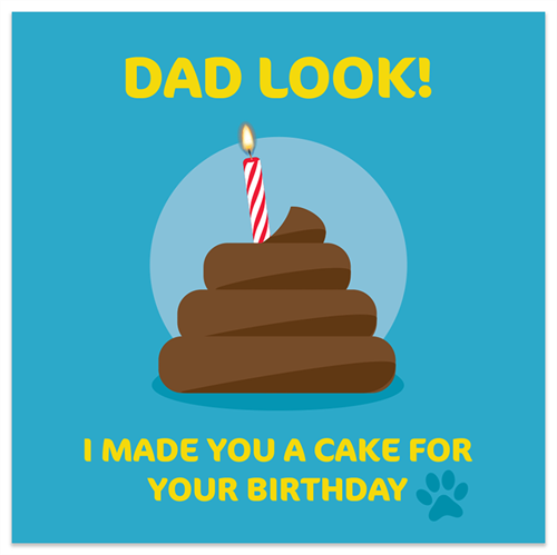 Picture of Dog Cake Dad Square