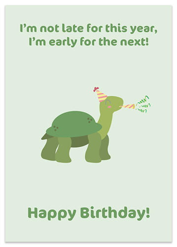 Picture of Belated Birthday Tortoise
