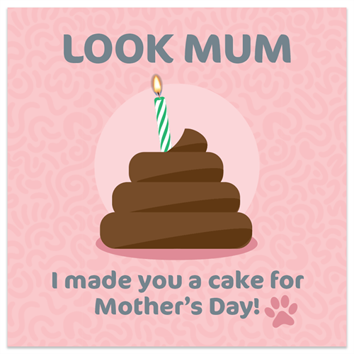 Picture of Square Mother's Day Joke Dog Cake