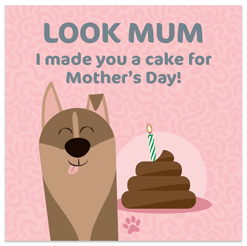 Picture of Square Mother's Day Dog Cake