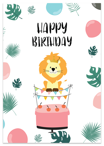 Picture of             Kids Birthday Animal Lion